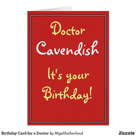 Birthday Card for a Doctor | Zazzle.co.uk | Doctor birthday, Birthday cards, Funny birthday cards