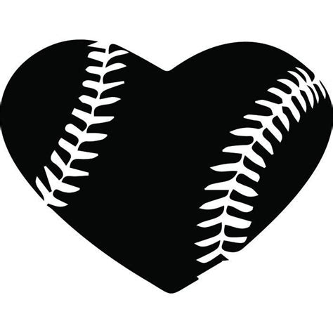 Free 130 Free Baseball Heart Svg SVG PNG EPS DXF File