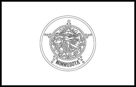 Minnesota Flag Coloring Page – State Flag Drawing – Flags Web