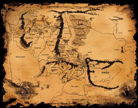 75 Map Of Middle Earth Wallpaper On WallpaperSafari