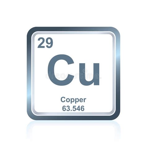 Chemical Element Copper From The Periodic Table Stock Illustration