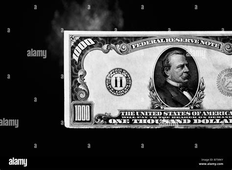 Close Up Of A Thousand Dollar Bill Stock Photo Alamy