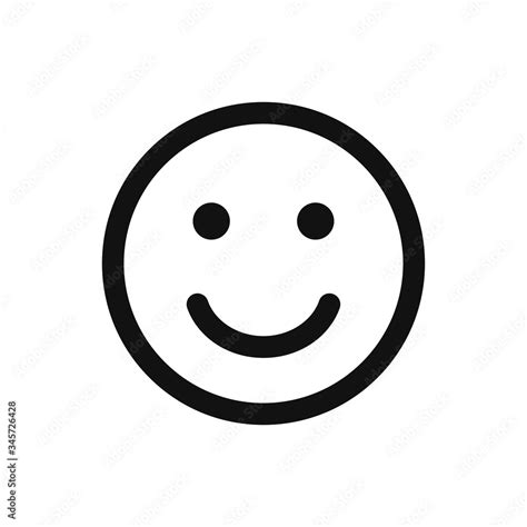 Smile Icon Vector Face Emoticon Sign Stock Vector Adobe Stock