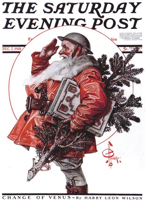 Saluting Santa By Jc Leyendecker The Saturday Evening Post