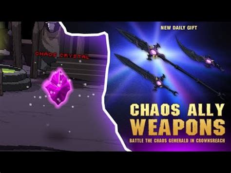 Aqw New Ac Chaos Ally Blade Daggers Spear Join Crownsreach Youtube