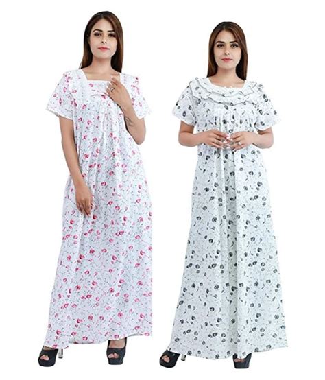 Buy Sdgp Cotton Nighty And Night Gowns Grey Online At Best Prices In India Snapdeal