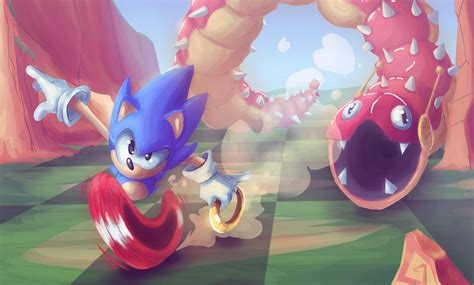 Sonic Old School By Queencolorsquad On Deviantart