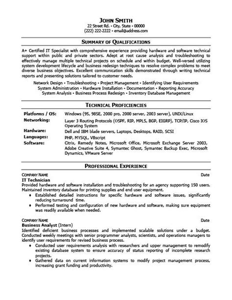 It Technician Resume Template Premium Resume Samples And Example
