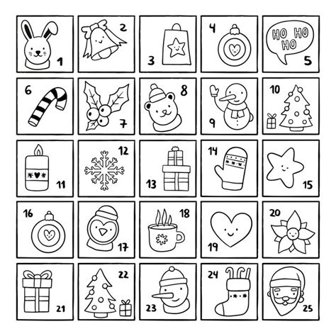 Your Daily Printable Needs Printablee Advent Coloring Calendar The