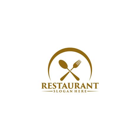 Restaurant Logo Template In White Background 5448129 Vector Art At Vecteezy