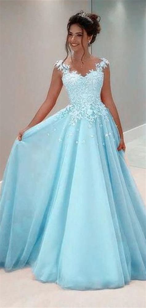 A Line Lace Long Prom Dresses Top Lace Newest Prom Dresses Prom