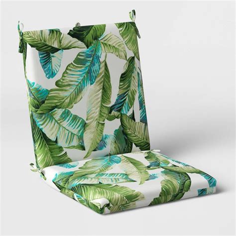 Vacation Tropical Outdoor Chair Cushion Duraseason Fabric Green