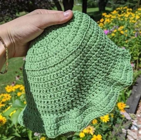 Basic Bucket Hat Pdf Crochet Pattern Etsy Crochet Summer Hats