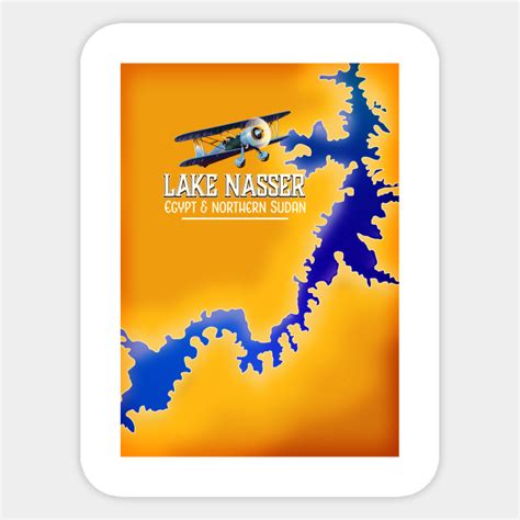 Lake Nasser Egypt Map Lake Nasser Sticker TeePublic