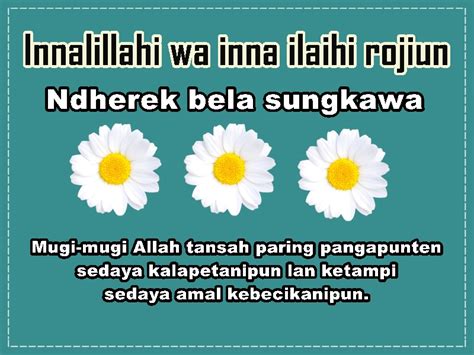 Kata Ucapan Belasungkawa Bahasa Jawa [ Krama Alus dan Sopan ] - yosefpedia.com
