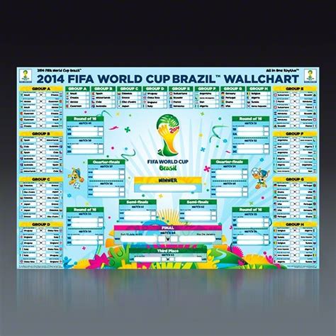 fifa world cup 2014™ wall chart poster fifa world cup fixtures world cup fifa world cup