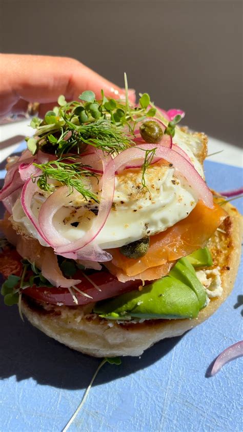 Smoked Salmon Egg Microgreen Breakfast Sandwich Leath Recipes