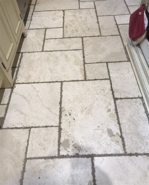 Grout Recoloring And Travertine Floor Restoration Bethesdamd