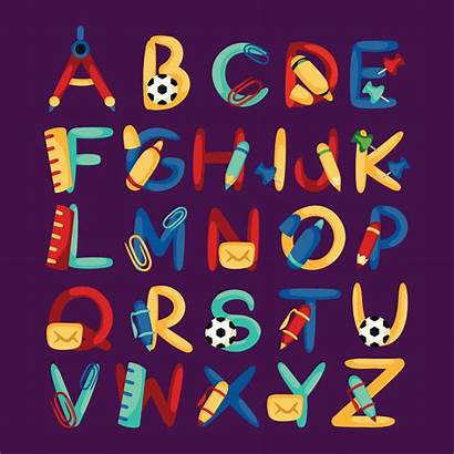 Alphabet Themed Vector Letter Vecteezy Letters Clipart