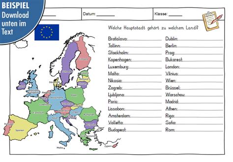 Karte zum drucken anzeigen findest du alle europäischen länder. Thedarlingbakers: Staaten Europas Mit Hauptstadten Karte