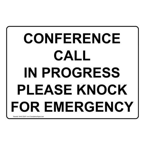 Conference Call In Progress Sign Printable News Word