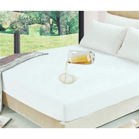 Zippered hypoallergenic mattress cover bug & waterproof bed protector encasement. Vinyl Fitted Mattress Protector Waterproof Bed Bug ...