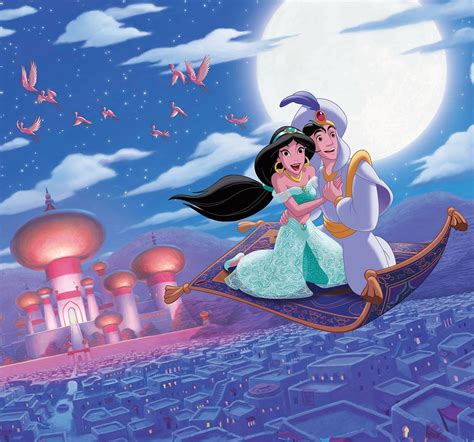 Aladdin And Jasmine On Carpet