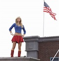 Laura Vandervoort in the Supergirl costume from Smallville