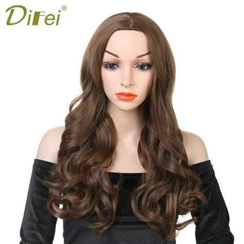 buy difei women s big hair wig long curly wavy blond wig synthetic heat
