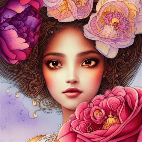 Beautiful 4k Digital Art Of A Serene And Elegant Brown Skin Princess In