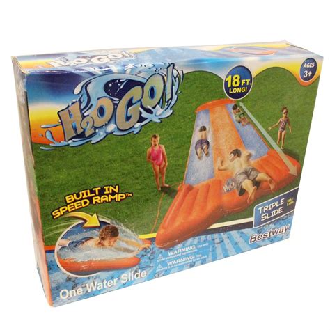 h2ogo triple water slide shop yard and sandbox toys at h e b