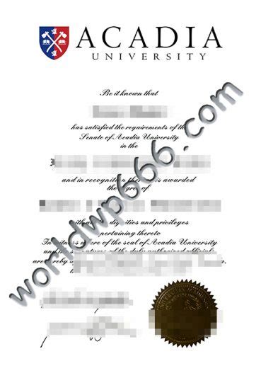 Cheap Phony Acadia University Diploma Fake Degree Certificate