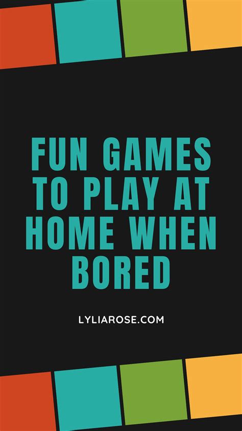 Fun Games To Play At Home When Bored
