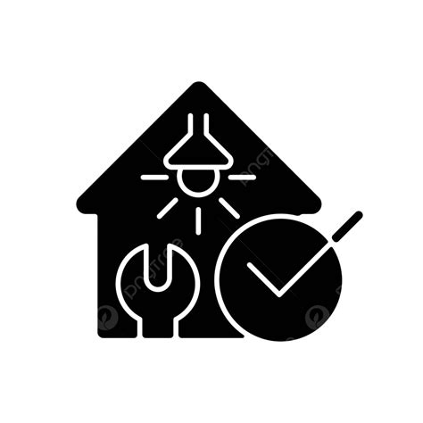 Electrical Safety Inspection Black Glyph Icon House Items Building