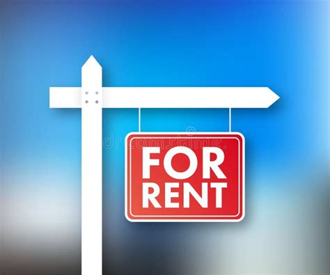 For Rent Sign Real Estate Advertising House Rent Property Concept