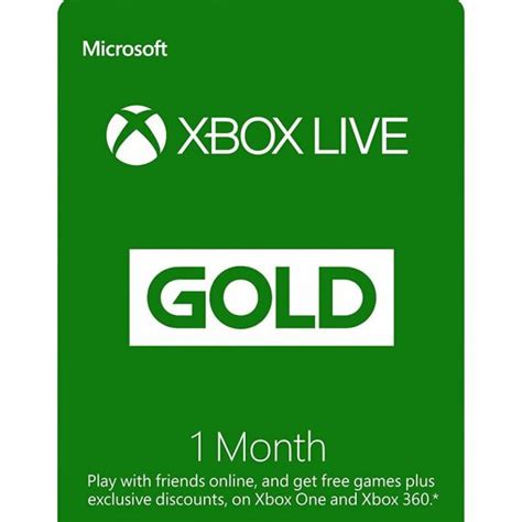 Xbox Live Gold 1 Month Membership Global Cd World