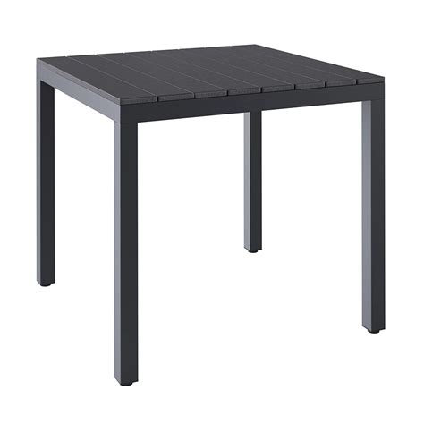 Corliving Black Square Outdoor Dining Table The Home Depot Canada