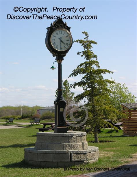 Sexsmith Alberta Photo Of The Large Clock On Main Street
