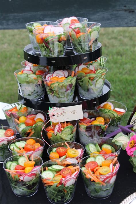 This refreshing fruit salad can be made in advance and won't oxidise and go brown. individual salad tower | Gold Cup Mad Tea Party | Pinterest