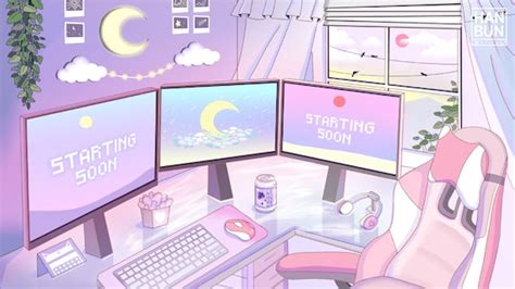 Animated Scenes For Twitch Kawaii Gamer Room Aesthetic Etsy