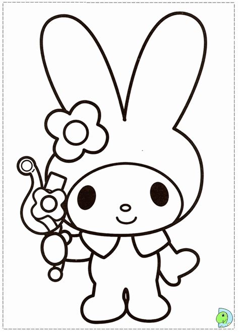 My Melody Coloring Page Coloring Home