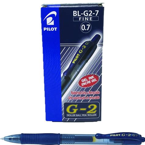 Pack Of 3 Pilot G2 07 Blue Black Fine Retractable Gel Ink Pen