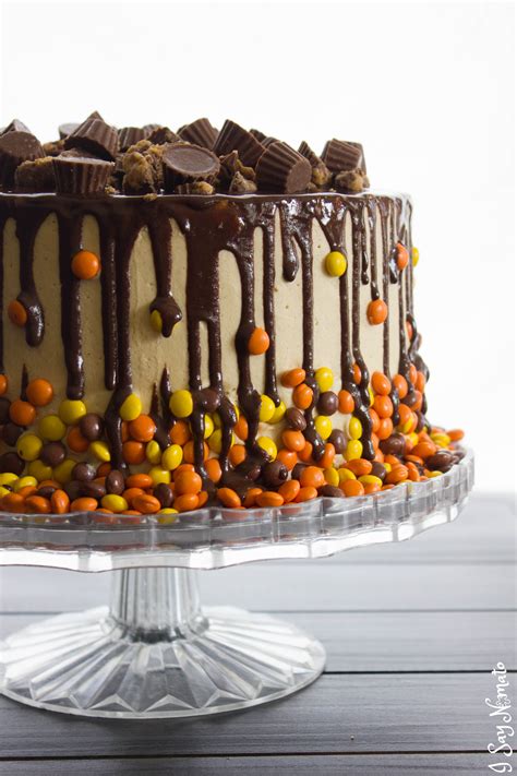Chocolate And Peanut Butter Drip Cake I Say Nomato