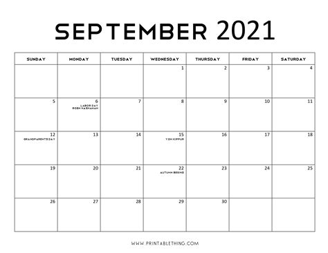 12 September 2021 Calendar Pdf September 2021 Calendar Image