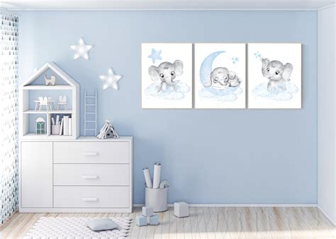 Nursery Decor Elephant Nursery Decor Boy Nursery Wall Art Elephant