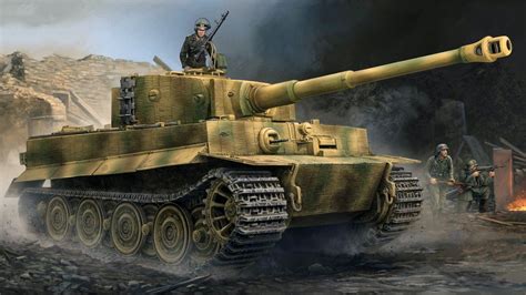 Wehrmacht World War Ii Vehicle Military Artwork Tank Tiger I