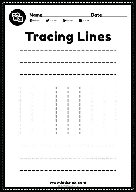 Standing And Sleeping Lines Tracing Worksheet Free Printable