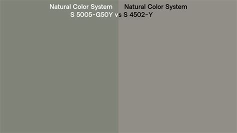 Natural Color System S 5005 G50Y Vs S 4502 Y Side By Side Comparison