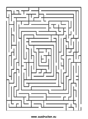 Schnell und einfach online erstellen. Irrgarten Labyrinth zeichnen zum ausdrucken