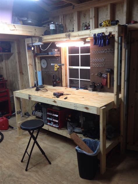 Simple Workbench Garage Workbench Plans Building A Workbench